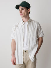 RW&CO Striped Slim Fit Short-Sleeve Oxford Shirt