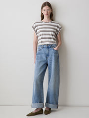 RW&CO Striped Extended-Sleeve Crew-Neck Tee