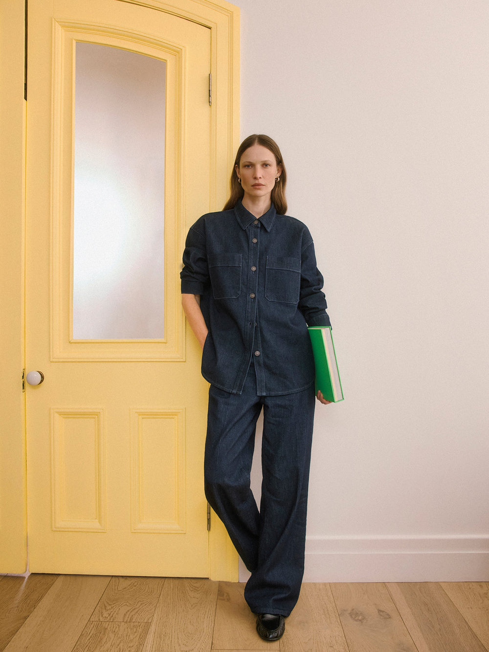 RW&CO High-Rise Wide-Leg Denim Trousers