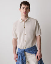 RW&CO Short-Sleeve Textured Shirt Sweater
