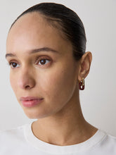 RW&CO Hoops with Enamel Link Pendant