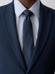 RW&CO Navy Regular Textured Tie with Dots