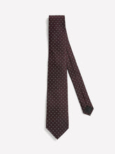 RW&CO Burgundy Regular Tie with Geometric Pattern