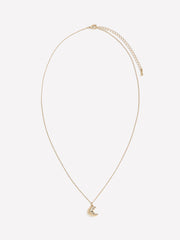 RW&CO Delicate Chain Necklace with Croissant Pendant