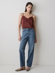 RW&CO Medium-Wash Straight-Leg Jeans