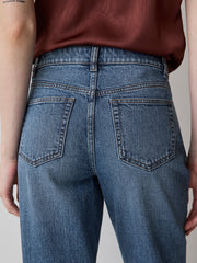 RW&CO Medium-Wash Straight-Leg Jeans