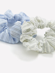 RW&CO Striped Scrunchies - Set of 2