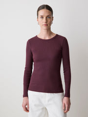 RW&CO Long-Sleeve Crew-Neck Fitted Ribbed Tee