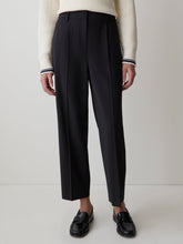 RW&CO Black High-Rise Tapered-Leg Wool-Blend Pant