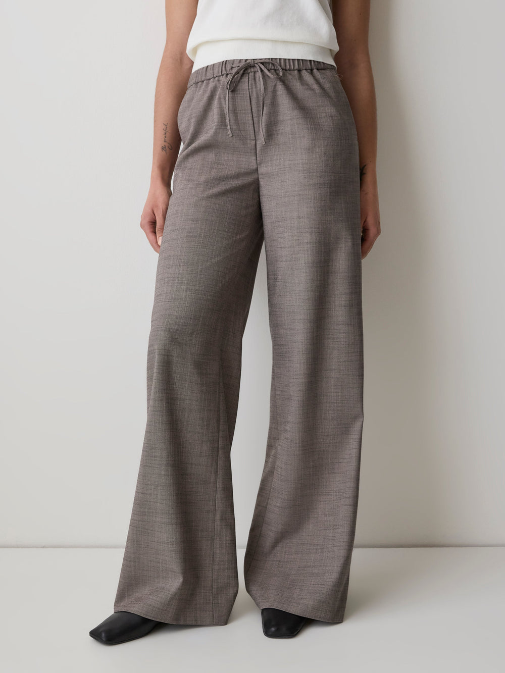 RW&CO Twill Mid-Rise Wide-Leg Pant