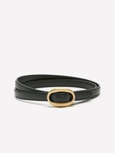 RW&CO Thin Leather Belt with Sliding Buckle