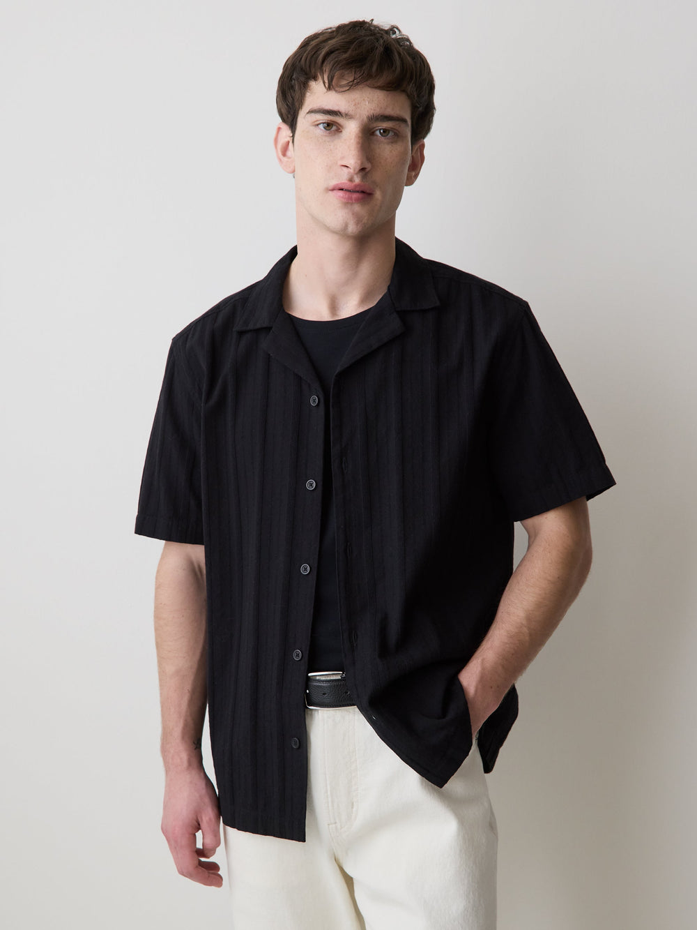 RW&CO Short-Sleeve Shirt with Camp Collar