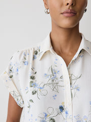 RW&CO Short-Sleeve Buttoned-Down Blouse