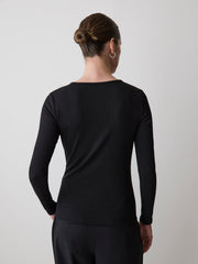 RW&CO Long-Sleeve Henley Ribbed Top