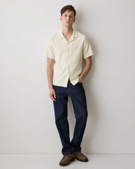 RW&CO Short-Sleeve Textured Shirt with Camp Collar