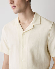 RW&CO Short-Sleeve Textured Shirt with Camp Collar