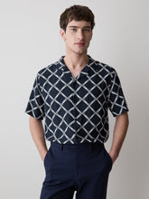 RW&CO Short-Sleeve Camp-Collar Shirt with Geo Print