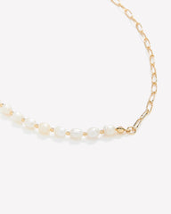 RW&CO Half-Pearl Necklace
