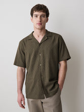 RW&CO Short-Sleeve Textured Shirt with Camp Collar