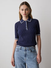 RW&CO Short-Sleeve Polo with Pointelle Stitches