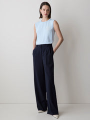 RW&CO Crew-Neck Luxe Crepe Cami