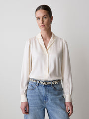 RW&CO Long-Sleeve Buttoned-Down Fluid Blouse
