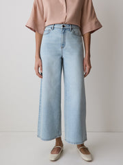 RW&CO High-Rise Wide-Leg Cropped Jeans