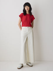 RW&CO High-Rise Wide-Leg Cropped Jeans