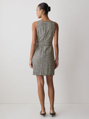 RW&CO Sleeveless Boat-Neck Linen-Blend Midi Dress