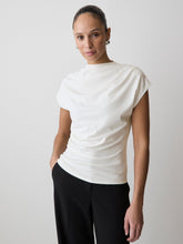 RW&CO Extended-Sleeve Crew-Neck Draped Top