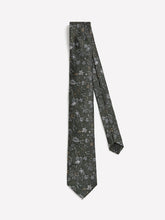 RW&CO Green Regular Tie with Floral Pattern
