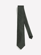 RW&CO Dark Green Regular Tie with Square Geometric Pattern
