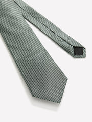 RW&CO Mint Regular Tie with Geometric Pattern