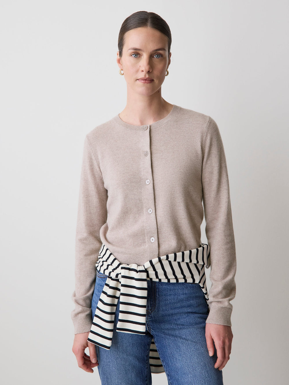 RW&CO Merino Wool Button-Down Cardigan