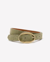 RW&CO Suede Belt with Oval Buckle