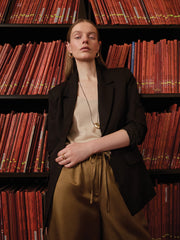 RW&CO Linen-Blend Relaxed-Fit One-Button Blazer