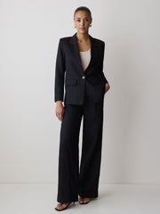 RW&CO Linen-Blend Relaxed-Fit One-Button Blazer