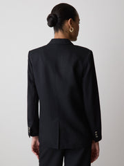 RW&CO Linen-Blend Relaxed-Fit One-Button Blazer