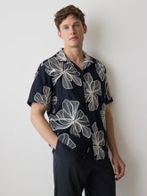 RW&CO Short-Sleeve Camp-Collar Shirt with Embroidered Details