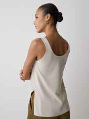 RW&CO Linen-Blend U-Neck Loose Tank