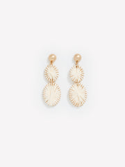 RW&CO Earrings with Raffia Pendants