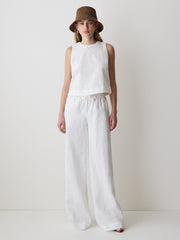 RW&CO Linen Mid-Rise Wide-Leg Pant