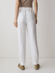 RW&CO Linen Mid-Rise Tapered-Leg Jogger Pant