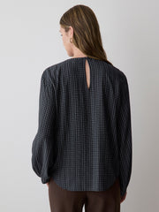 RW&CO Long-Sleeve Popover Blouse with Scarf Neckline
