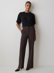 RW&CO Short-Sleeve Crew-Neck Top with Pleated Detail