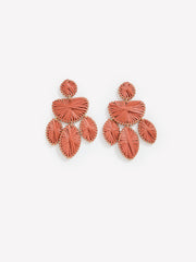 RW&CO Earrings with Raffia Pendants