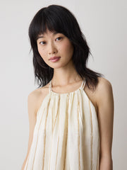 RW&CO Sleeveless Halter-Neck Midi Dress