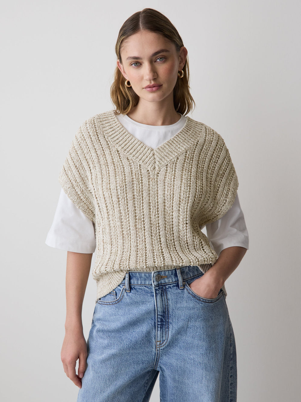 RW&CO Sleeveless V-Neck Sweater Vest