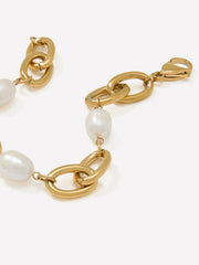 RW&CO Stainless Steel Bracelet with Freshwater Pearls