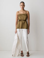 RW&CO Sleeveless Square-Neck Blouse